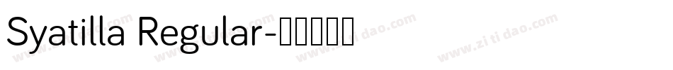 Syatilla Regular字体转换